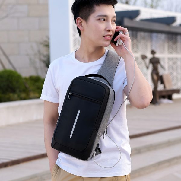 Anti-theft USB charging chest bag with you - Image 5