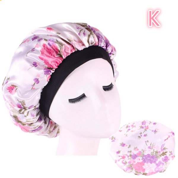 Beauty print Satin silk Bonnet sleep night cap - Image 7