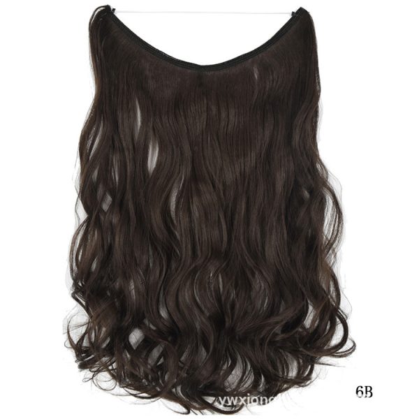 22 inches Invisible Wire No Clips in Hair Extensions Secret Fish Line Hairpieces Silky Straight Synthetic - Image 9