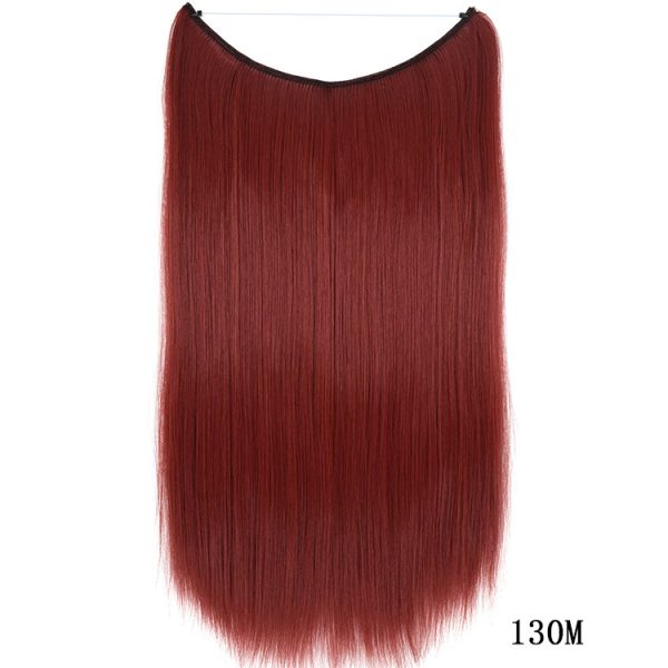 22 inches Invisible Wire No Clips in Hair Extensions Secret Fish Line Hairpieces Silky Straight Synthetic - Image 6